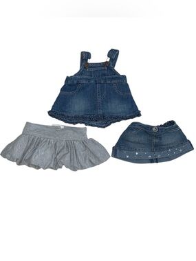 Build-A-Bear Play Dress Up Changing Clothes Skirt Bottoms & Denim Overalls Lot